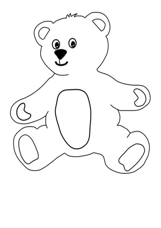 Free craft for kids teddy bear with pyjamas (pajamas)  